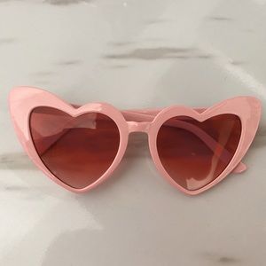 Pink Heart Sunglasses